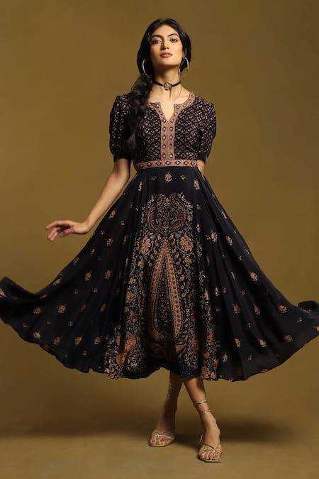 Ritu Kumar Kalam Jamawar Print Dress 