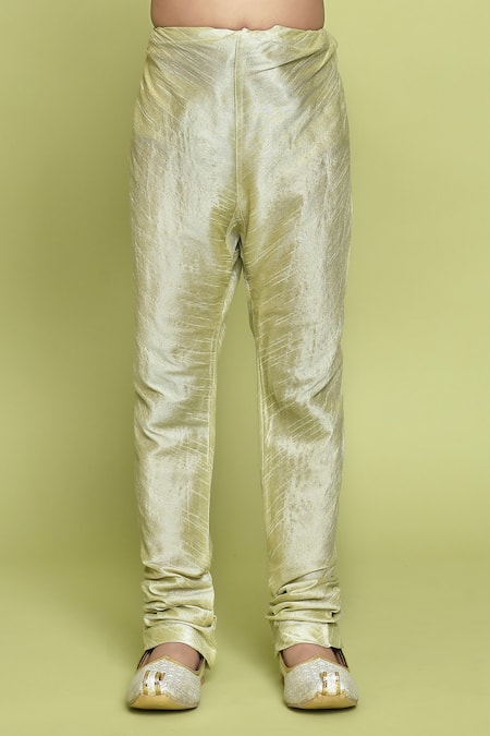 Buy_Petite Pomme_Cream Silk Embroidery Thread Kurta And Churidar Set 