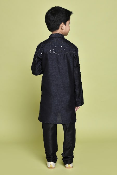 Petite Pomme Sequin Embroidered Kurta & Churidar Set 