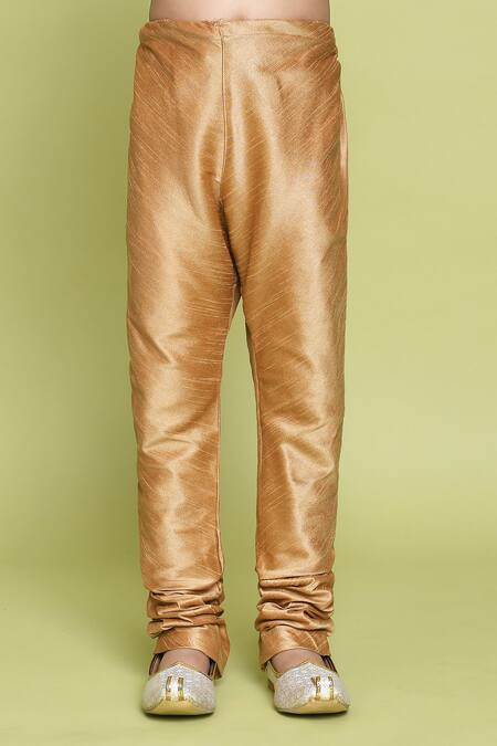 Buy_Petite Pomme_White Silk Sequins, Embroidery Thread Kurta And Churidar Set 