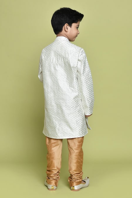 Petite Pomme Sequin Thread Embroidered Kurta 