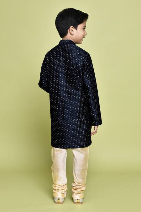 Petite Pomme Sequin Embroidered Straight Kurta 