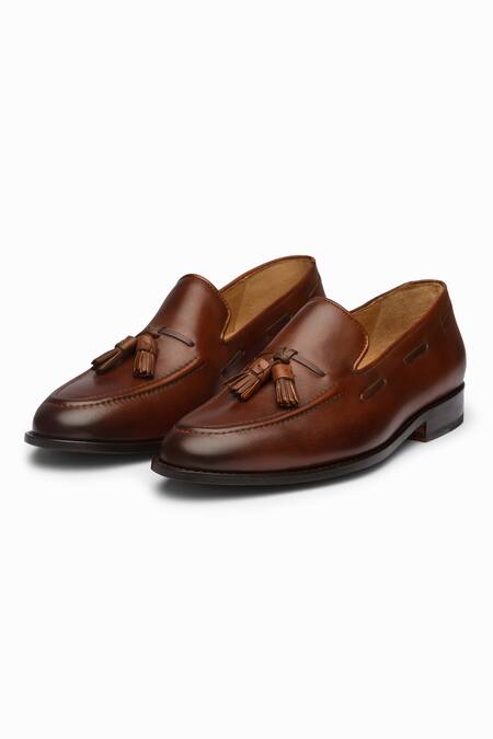 Shop_3dm Lifestyle_Brown Tassel Ornamented Loafers _at_Aza_Fashions