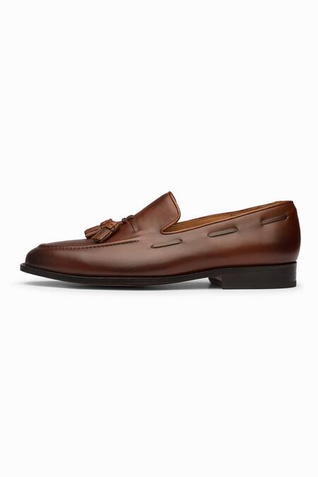 Buy_3dm Lifestyle_Brown Tassel Ornamented Loafers _Online_at_Aza_Fashions