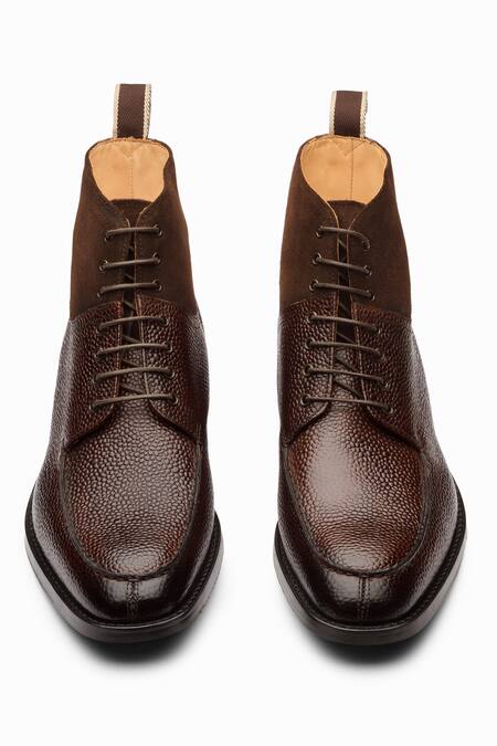 Shop_3dm Lifestyle_Brown Plain Split Toe Derby Boots _at_Aza_Fashions