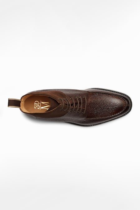 Buy_3dm Lifestyle_Brown Plain Split Toe Derby Boots 