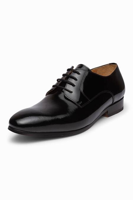 Buy_3dm Lifestyle_Black Plain Leather Derby Shoes _Online_at_Aza_Fashions