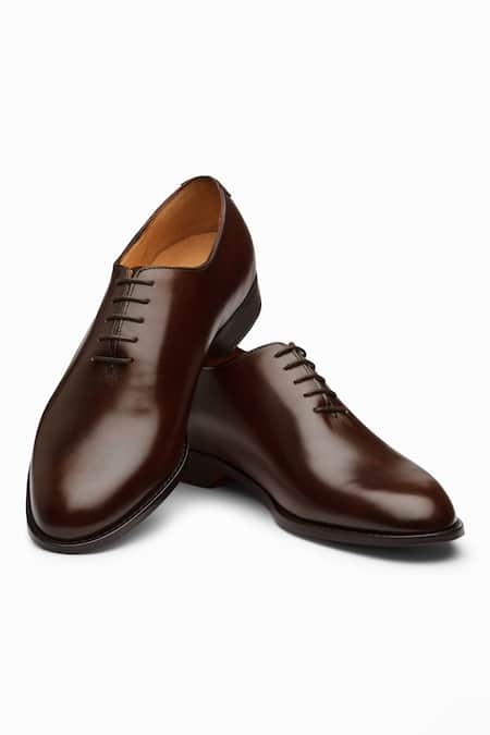 3DM LIFESTYLE Plain Wholecut Oxford Leather Shoes 