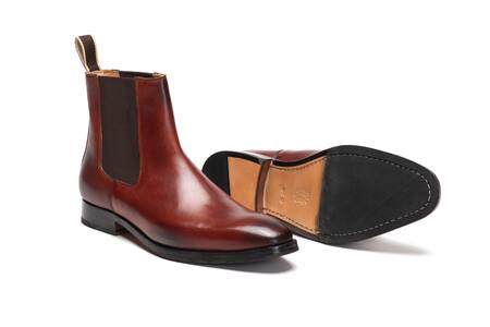 Buy_3dm Lifestyle_Brown Plain Chisel Toe Chelsea Boots _Online_at_Aza_Fashions
