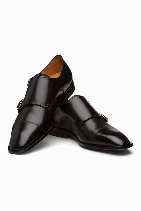 3DM LIFESTYLE Leather Double Monk Strap Shoes 