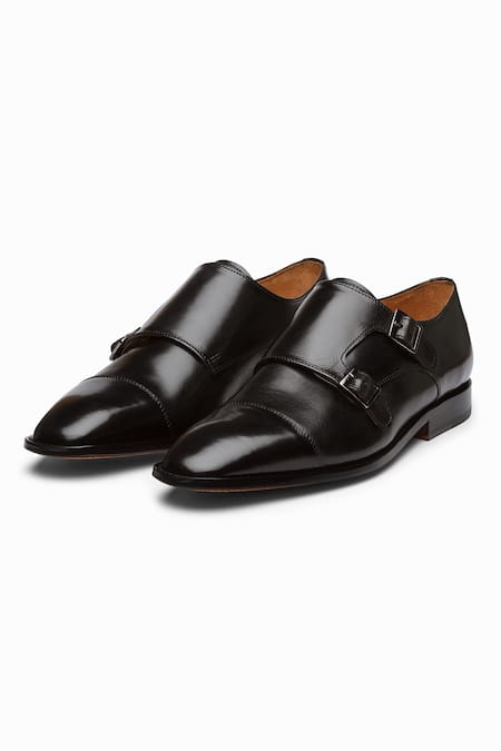 3dm Lifestyle Leather Double Monk Strap Shoes 