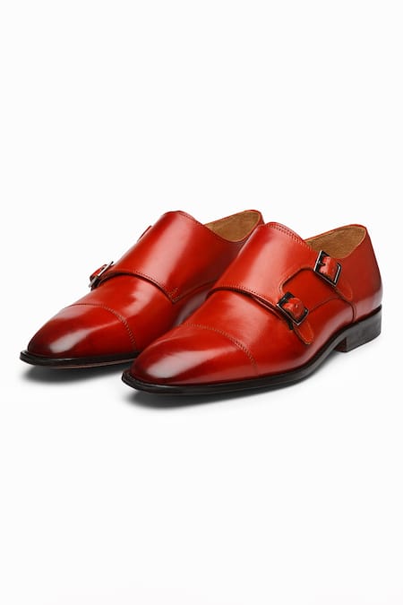 3DM LIFESTYLE Double Leather Monk Strap Shoes 