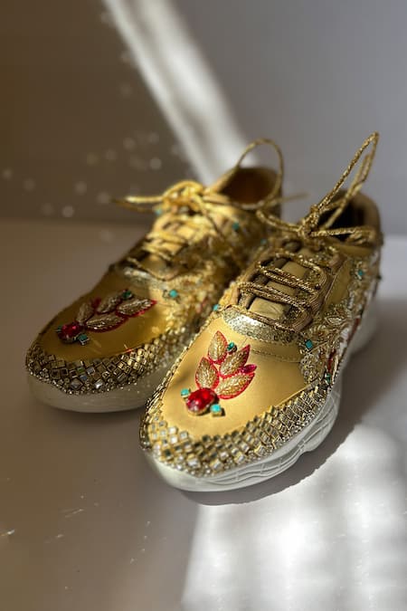 Chal Jooti Ballad of Colours Floral Embellished Sneakers 