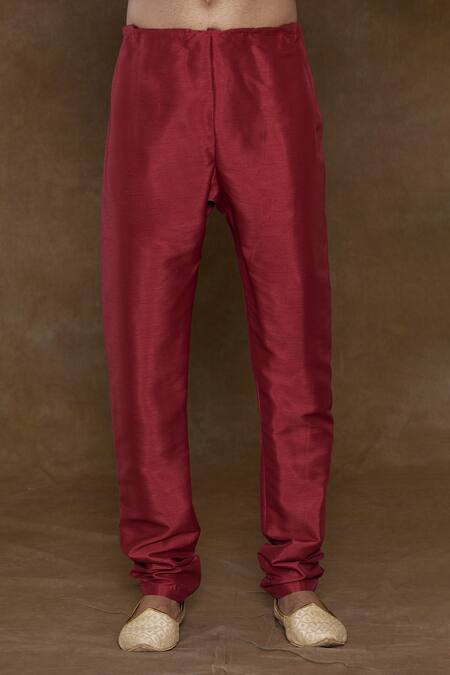 Arihant Rai Sinha_Off White Silk, Chanderi Silk, Denim Sequins, Embellished Sherwani Churidar Set_at_Aza_Fashions