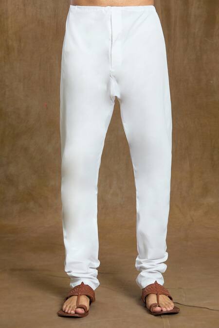 Arihant Rai Sinha White Cotton, Silk Embroidery Mandarin Collar Floral Print Kurta And Pyjama Set at Aza Fashions Arihant Rai Sinha_White Cotton, Silk Embroidery Mandarin Collar Floral Print Kurta And Pyjama Set_at_Aza_Fashions