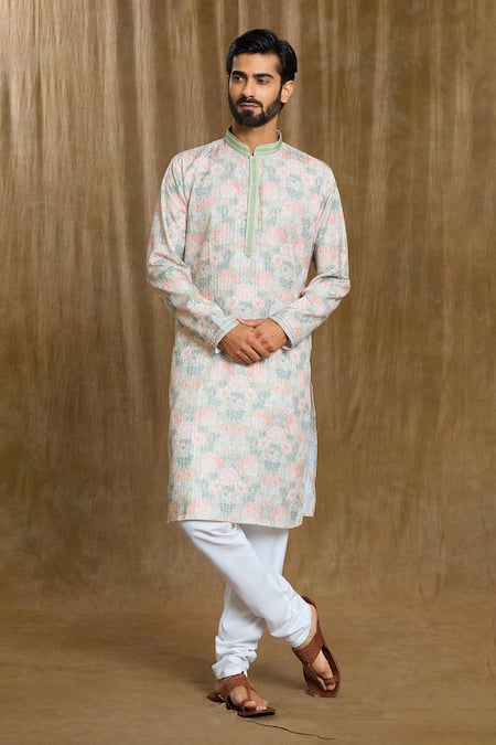 Aryavir Malhotra Printed Straight Kurta & Pyjama Set 