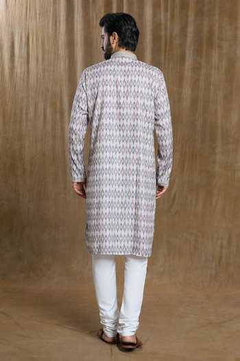 Arihant Rai Sinha Ikkat Bandhani Print Kurta & Pyjama Set 