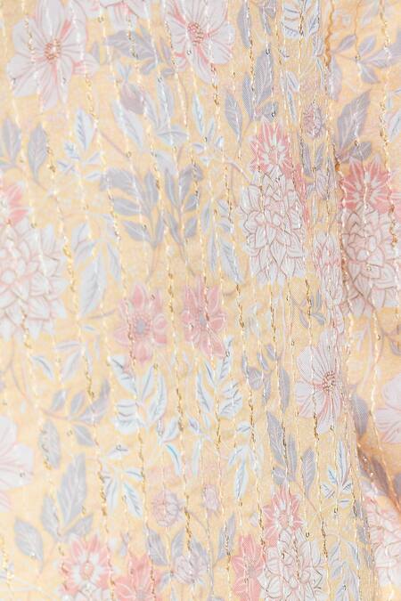 Arihant Rai Sinha_Cream Cotton, Silk Embroidery Straight Mandarin Collar Kurta And Pyjama Set_at_Aza_Fashions