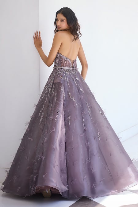 Dolly J Harvest Embroidered Ball Gown With Belt 