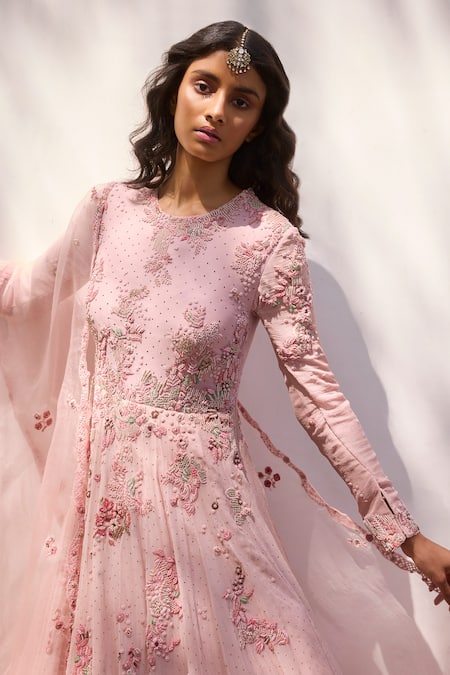 Dolly J Shayna Floral Embroidered Anarkali With Dupatta 