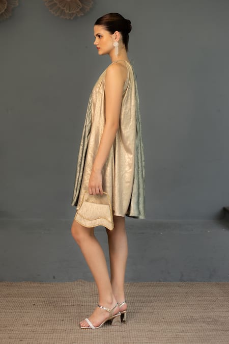 Ozel Taylor Two Tone Short Dress 