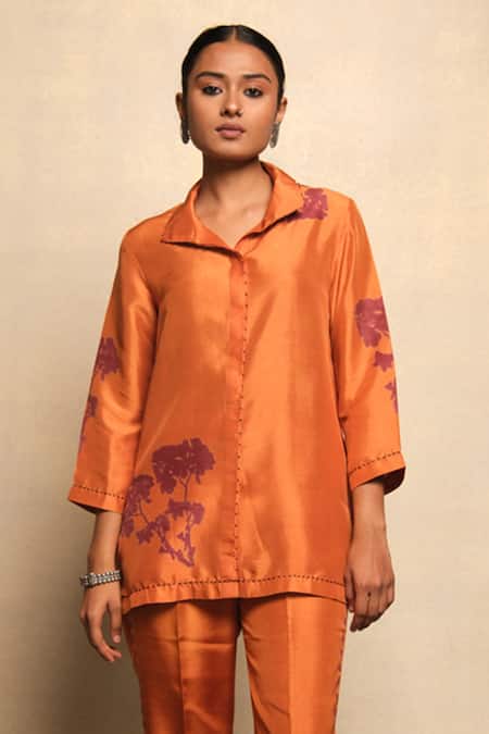 Avni Bhuva Oishi Placement Tree Motif Shirt & Pant Set 