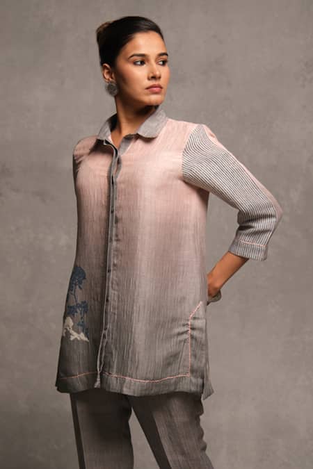 Avni Bhuva Tamanegi Dual Toned Shirt & Pant Co-ord Set 