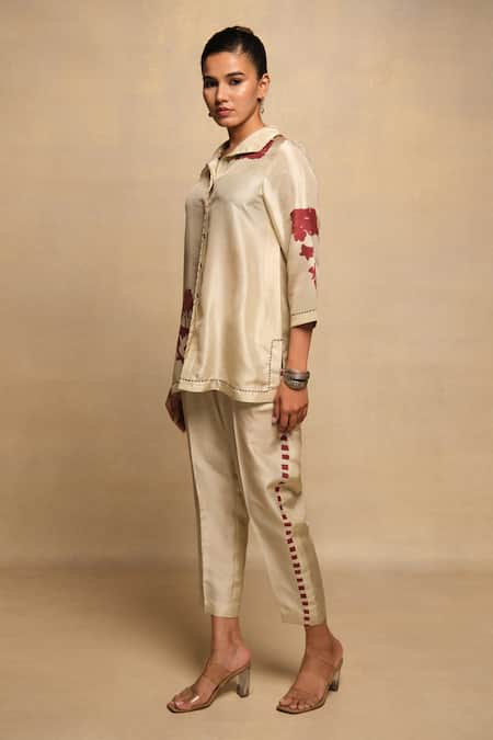 Avni Bhuva Doki Fleur Print Shirt With Pant 