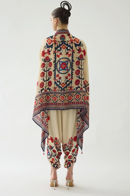 Rajdeep Ranawat Chloe Printed Cape & Dhoti Pant Set 