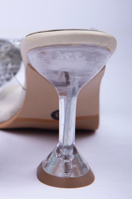 Buy SCHON ZAPATO Beige Sparkling Bow Embellished Heels Online at Aza Fashions Buy_SCHON ZAPATO_Beige Sparkling Bow Embellished Heels _Online_at_Aza_Fashions