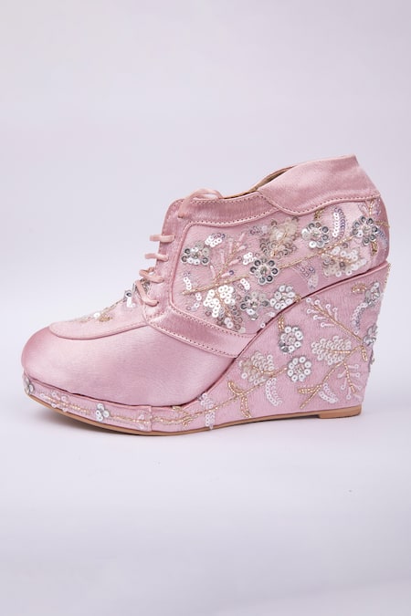 SCHON ZAPATO Glimmer Sequin Embroidered Shoes 