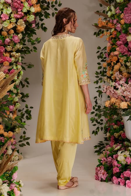 Preeti S Kapoor Gota Embellished A-Line Kurta Set