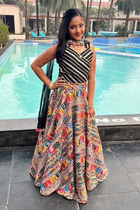 Kirti Agarwal - Pret N Couture Gota Lace Embroidered Lehenga Set 