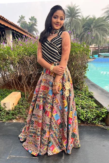 Kirti Agarwal - Pret N Couture Gota Lace Embroidered Lehenga Set 