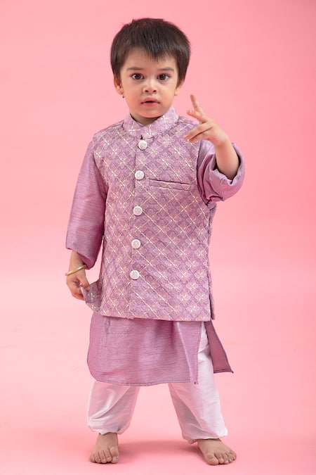 Kirti Agarwal - Pret N Couture Embroidered Kurta Set with Nehru Jacket 