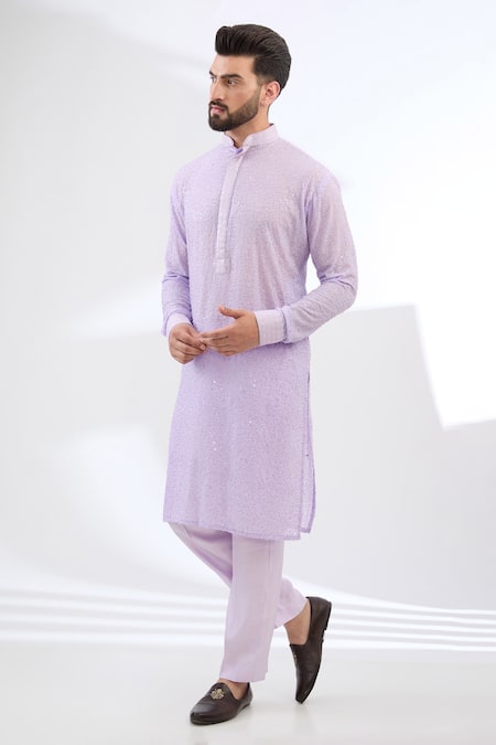 Rabani & Rakha Sequins Embroidered Kurta & Pant Set 