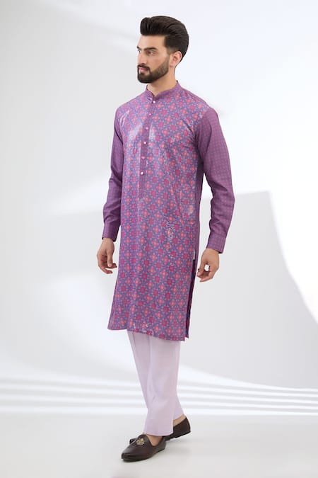 Rabani & Rakha Floral Print Kurta & Pant Set 