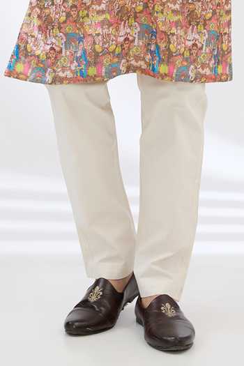 Rabani & Rakha Multi Color Georgette, Crepe, Cotton, Silk Ganesha Print Kurta And Pant Set Online at Aza Fashions Rabani & Rakha_Multi Color Georgette, Crepe, Cotton, Silk Ganesha Print Kurta And Pant Set _Online_at_Aza_Fashions
