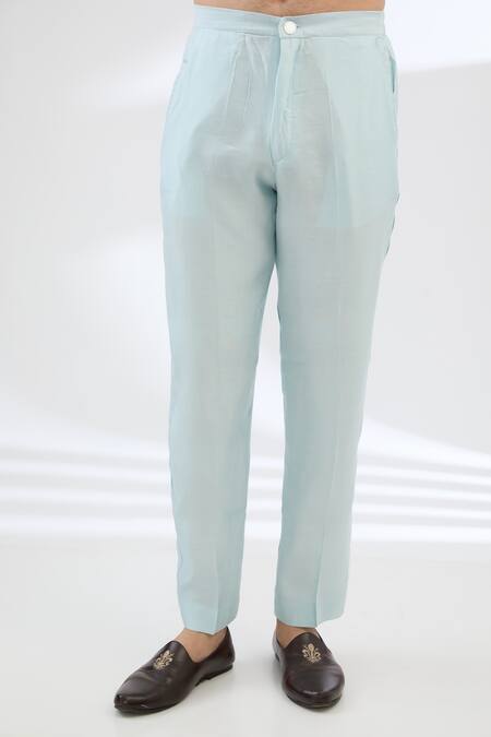 Rabani & Rakha Black Crepe, Satin, Silk, Geometric Pattern Kurta And Pant Set Online at Aza Fashions Rabani & Rakha_Black Crepe, Satin, Silk, Geometric Pattern Kurta And Pant Set _Online_at_Aza_Fashions