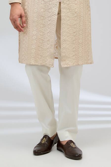 Rabani & Rakha Pink Georgette, Cotton Embroidery Floral Work Kurta And Pant Set Online at Aza Fashions Rabani & Rakha_Pink Georgette, Cotton Embroidery Floral Work Kurta And Pant Set _Online_at_Aza_Fashions