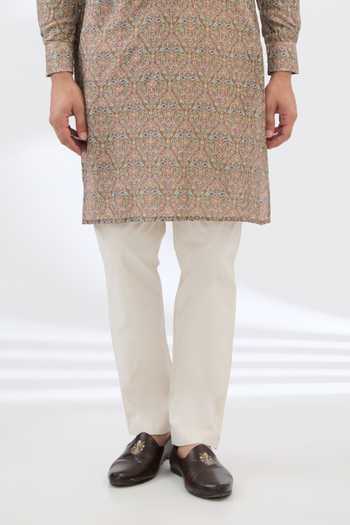Buy Rabani & Rakha Gold Silk, Cotton Embroidery Thread Kurta Set Online at Aza Fashions Buy_Rabani & Rakha_Gold Silk, Cotton Embroidery Thread Kurta Set _Online_at_Aza_Fashions