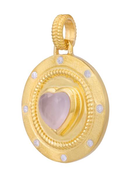 Ruuh Studios Gold Plated Enchanting Heart Pendant Necklace Online at Aza Fashions Ruuh Studios_Gold Plated Enchanting Heart Pendant Necklace _Online_at_Aza_Fashions