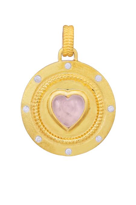 Buy Ruuh Studios Gold Plated Enchanting Heart Pendant Necklace Online at Aza Fashions Buy_Ruuh Studios_Gold Plated Enchanting Heart Pendant Necklace _Online_at_Aza_Fashions