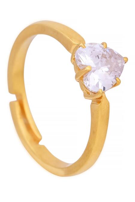 Ruuh Studios Gold Plated Stones Celestial Heart Ring Online at Aza Fashions Ruuh Studios_Gold Plated Stones Celestial Heart Ring _Online_at_Aza_Fashions