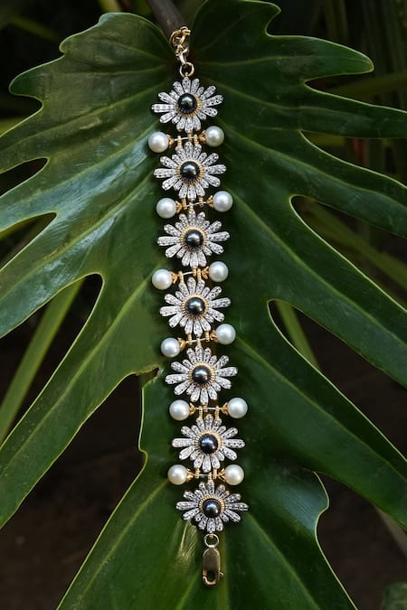 Ruuh Studios Mabel Pearl Embellished Bracelet 