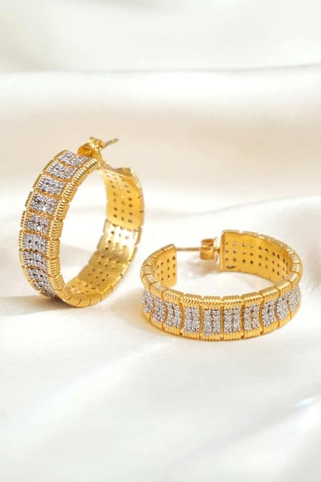 Ruuh Studios Bold Stepped Hoops 