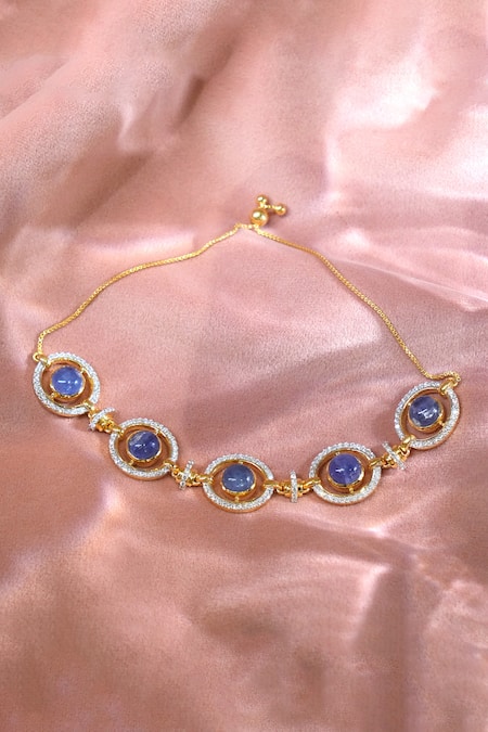 Ruuh Studios Linked Circular Carved Bracelet 