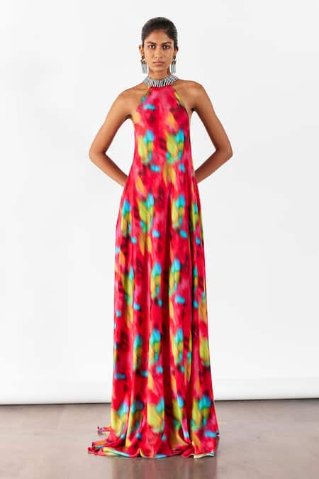 Studio Rigu Poppy Print Halter Dress 