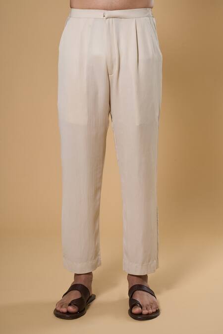 Buy_Taavare_Yellow Ramie, Cotton Embroidery, Sequins Embellished Placket Kurta With Pant