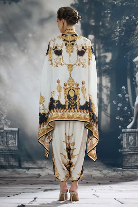 Rajdeep Ranawat Chloe Silk Regal Print Cape 